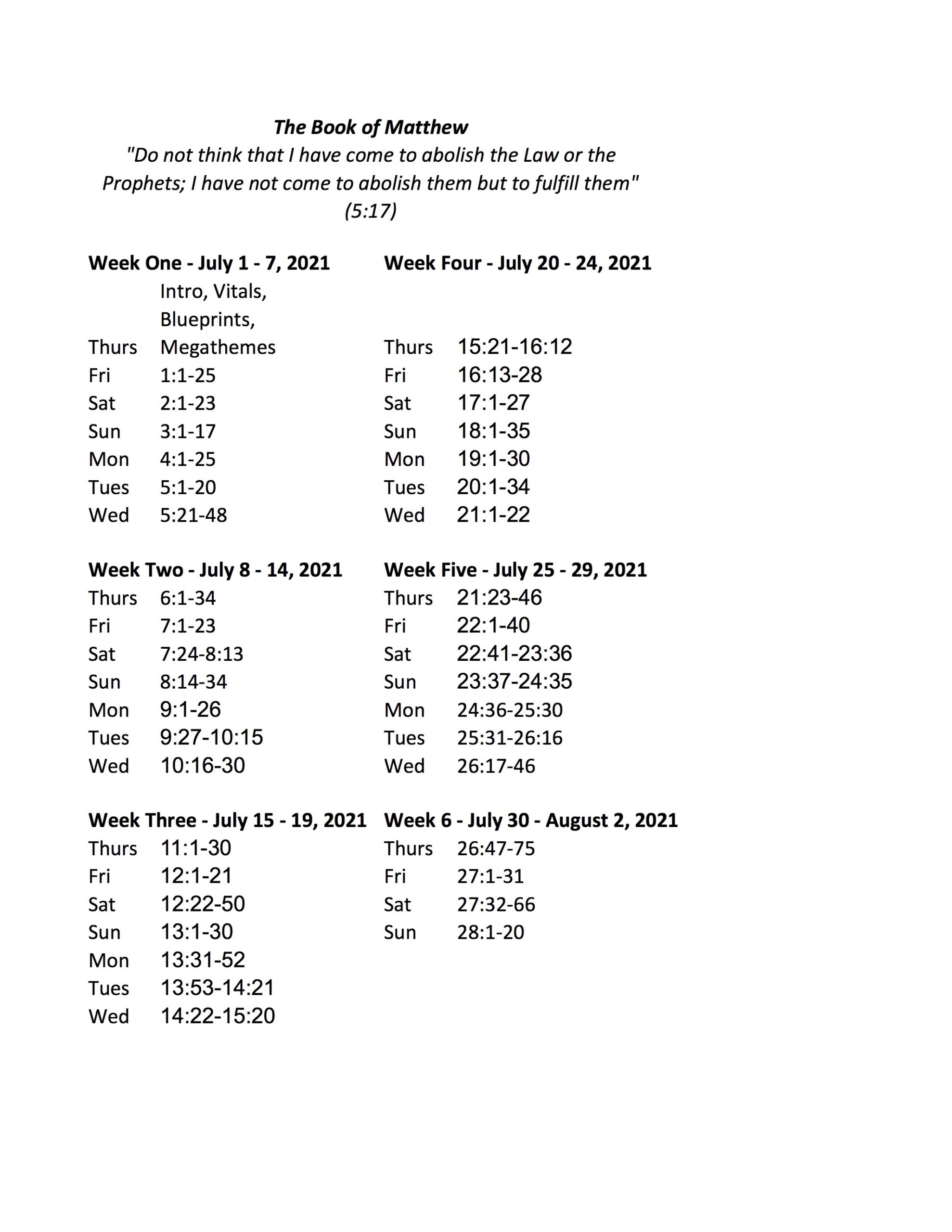 Bible Reading Plan Mana Christian ʻohana